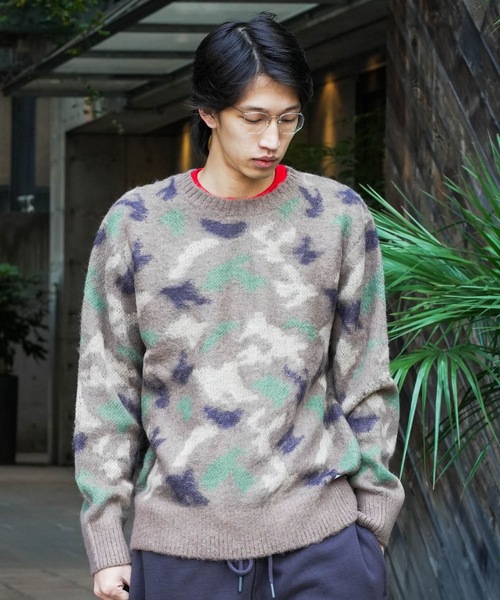セール】KNIT/BANKS(バンクス)リラックスサイジングカモフラージュ