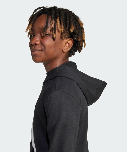 adidas（アディダス）の「エッセンシャルズ パーカーキッズ / アディダス adidas（パーカー・キッズ・レッド/ブラック×ホワイト・160/150/140/130）」の11枚目の写真