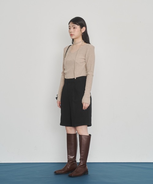 Happy John（ハッピージョン）の「basic half pants/ベーシックハーフパンツ（その他パンツ・レディース・ブラック/ベージュ・SMALL/MEDIUM）」の17枚目の写真