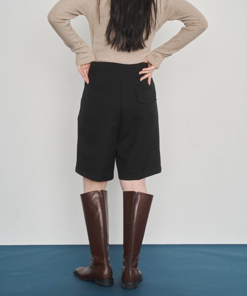 Happy John（ハッピージョン）の「basic half pants/ベーシックハーフパンツ（その他パンツ・レディース・ブラック/ベージュ・SMALL/MEDIUM）」の5枚目の写真