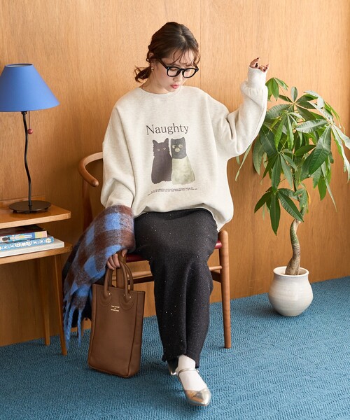 セール】限定展開 いたずらキャット 裏起毛 スウェット