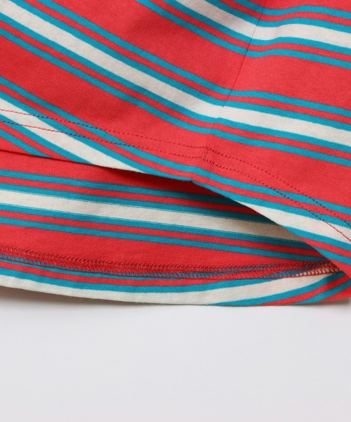 Champion（チャンピオン）の「【Champion/チャンピオン】キッズ ベーシック ボーダーショートスリーブTシャツ（Tシャツ/カットソー・キッズ・ブルー系その他2/ダークネイビー/ピンク系1・160/150/140/130/110/100/120）」の11枚目の写真