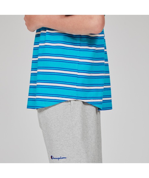 Champion（チャンピオン）の「【Champion/チャンピオン】キッズ ベーシック ボーダーショートスリーブTシャツ（Tシャツ/カットソー・キッズ・ブルー系その他2/ダークネイビー/ピンク系1・160/150/140/130/110/100/120）」の22枚目の写真