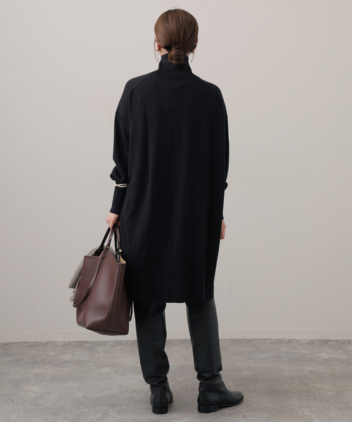 IENA（イエナ）の「Grossy タートルネックロングプルオーバー（ニット