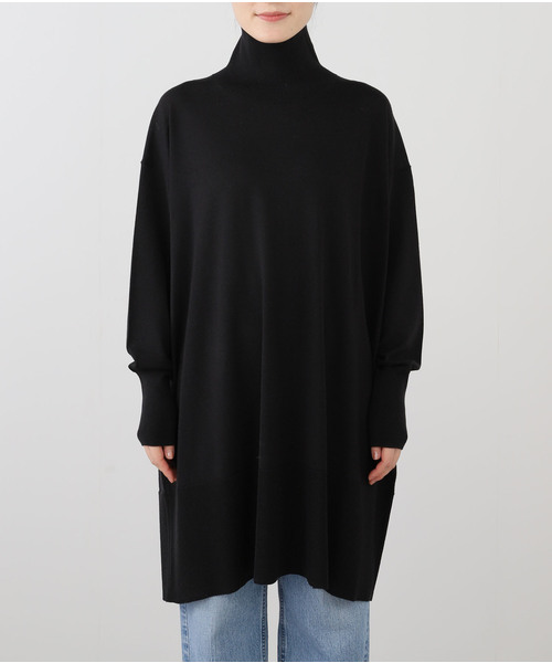 IENA（イエナ）の「Grossy タートルネックロングプルオーバー（ニット