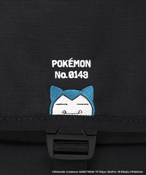 Manhattan Portage（マンハッタンポーテージ）の「Nylon Messenger Bag JR Flap Zipper Pocket Pokemon Kabigon（メッセンジャーバッグ・メンズ・ブラック・SMALL）」の2枚目の写真