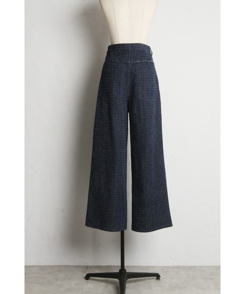 &. NOSTALGIA（アンドドットノスタルジア）の「【ZOZO限定】クラッシュデニムタックパンツ（デニムパンツ・レディース・インディゴブルー/ブラック・M）」の6枚目の写真