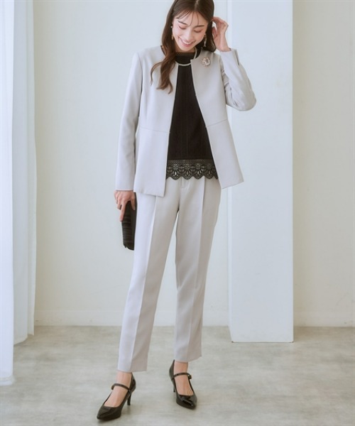 7days Life Styling(セブンデイズライフスタイリング)の「総レース8分袖ブラウス カットソー裏地付(シャツ/ブラウス・レディース・ブラック/アイボリー・M/S/3L/LL/L/4L/5L)」の12枚目の写真