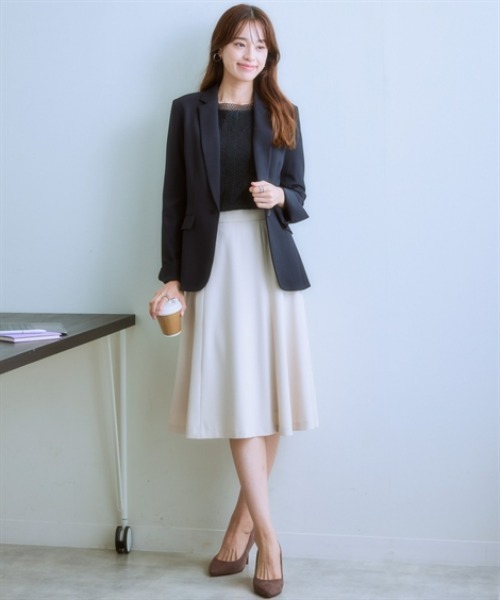 7days Life Styling(セブンデイズライフスタイリング)の「総レース8分袖ブラウス カットソー裏地付(シャツ/ブラウス・レディース・ブラック/アイボリー・M/S/3L/LL/L/4L/5L)」の16枚目の写真