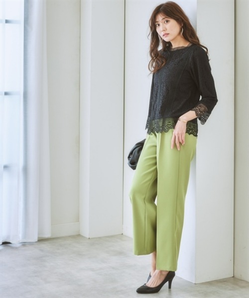 7days Life Styling(セブンデイズライフスタイリング)の「総レース8分袖ブラウス カットソー裏地付(シャツ/ブラウス・レディース・ブラック/アイボリー・M/S/3L/LL/L/4L/5L)」の17枚目の写真