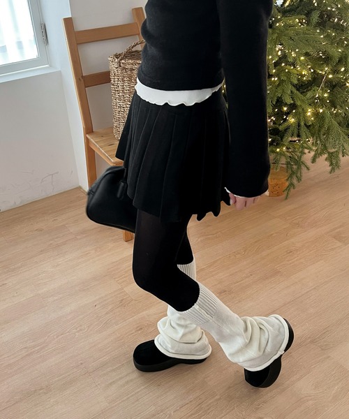 ウールミニプリーツスカートパンツ（スカート）｜by muni:r（バイ