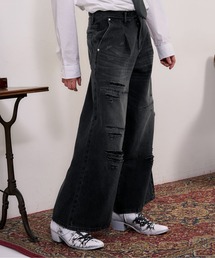 BLAYMORE（ブレイモア）の「【BLAYMORE】Damage Wide Denim Pants / ダメージ加工（デニムパンツ）」