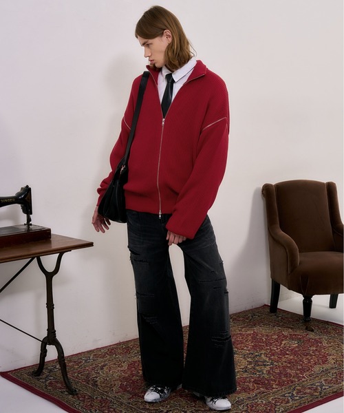 BLAYMORE（ブレイモア）の「【BLAYMORE】Damage Wide Denim Pants / ダメージ加工（デニムパンツ・メンズ・ブラック・S/M）」の16枚目の写真