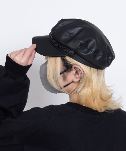 MAD MAD(マッドマッド)の「デザインキャスケット(キャスケット・レディース・ブラック・FREE)」の3枚目の写真