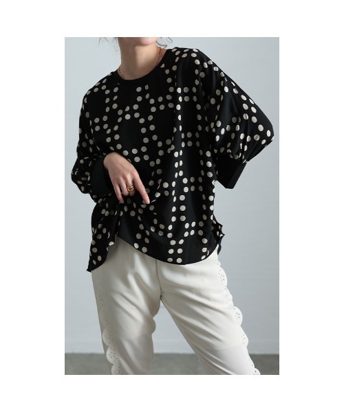 Sawa a la mode(サワアラモード)の「ドット柄ドルマンカットソー(Tシャツ/カットソー・レディース・ブラック・FREE)」の20枚目の写真