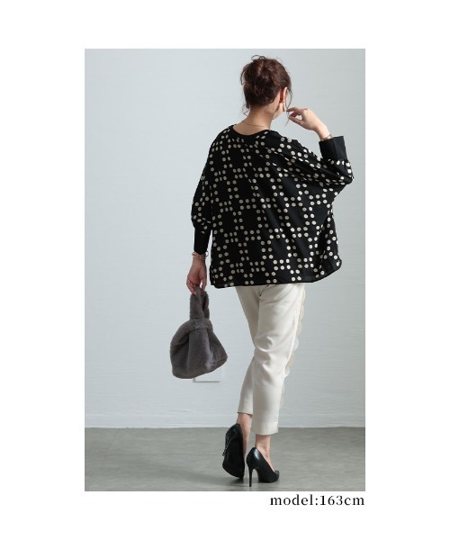 Sawa a la mode(サワアラモード)の「ドット柄ドルマンカットソー(Tシャツ/カットソー・レディース・ブラック・FREE)」の19枚目の写真