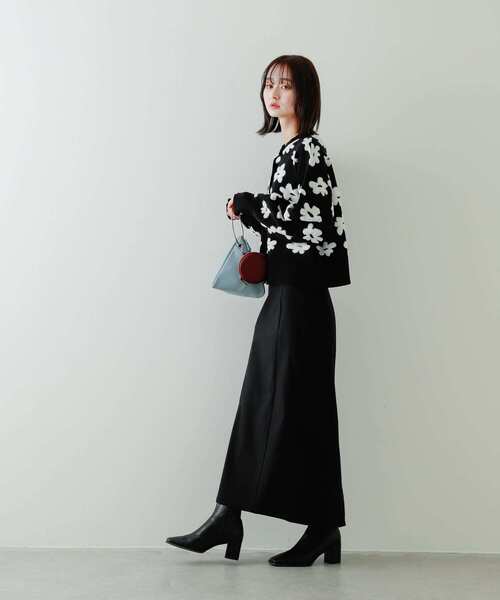 SENSE OF PLACE by URBAN RESEARCH（センスオブプレイスバイアーバンリサーチ）の「フラワージャガードカーディガン（カーディガン/ボレロ・レディース・ブラック系その他/ブルー系その他/グレー系その他・ONE）」の15枚目の写真