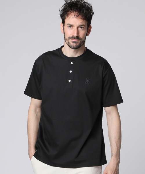 シルケットスムース ヘンリーネック Tシャツ（Tシャツ/カットソー 