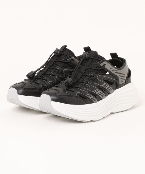VINCULUM（ウィンクルム）の「【VINCULUM】トグルレーススニーカーサンダル(752105)（スニーカー・レディース・ブラック/ホワイト・39/38/37/36/35）」の3枚目の写真