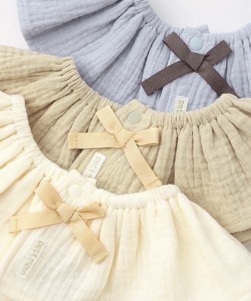 petit main（プティマイン）の「スタイ付きロンパース（ロンパース・キッズ・ライトブルー/アイボリー/ブラック・80ｃｍ/70cm）」の11枚目の写真