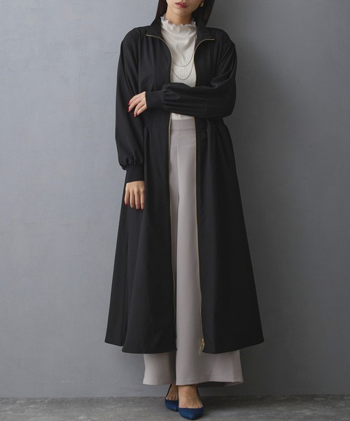 NICOLE white（ニコルホワイト）の「袖配色ランダムリブプルオーバー（Tシャツ/カットソー・レディース・サックスブルー/イエロー/ネイビー/オフホワイト/ブラック/グレー/モカ/ボルドー・FREE）」の12枚目の写真