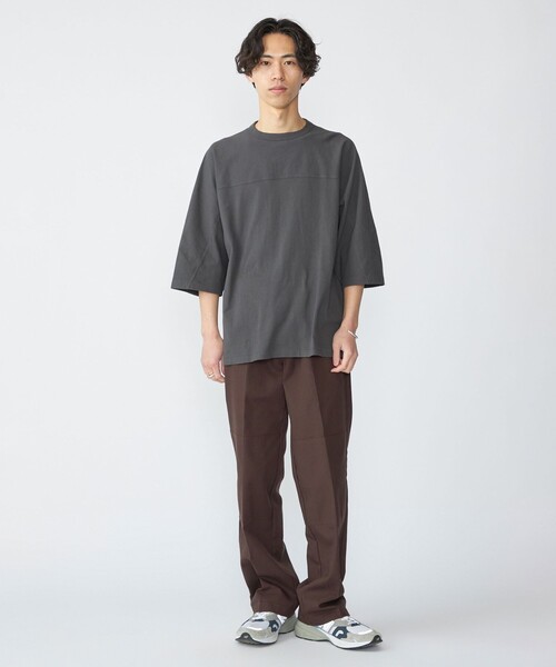 SHIPS(シップス)の「SHIPS: フットボール Tシャツ(6分丈)(Tシャツ/カットソー・メンズ・ホワイト/チャコールグレー/ネイビー・SMALL/MEDIUM/LARGE/X-LARGE)」の4枚目の写真