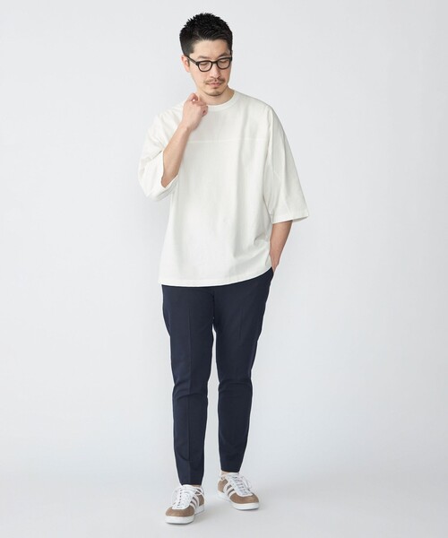 SHIPS(シップス)の「SHIPS: フットボール Tシャツ(6分丈)(Tシャツ/カットソー・メンズ・ホワイト/チャコールグレー/ネイビー・SMALL/MEDIUM/LARGE/X-LARGE)」の6枚目の写真