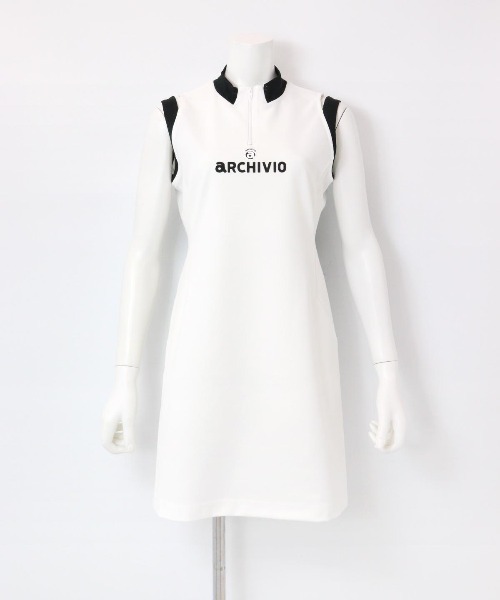 archivio(アルチビオ)の「<LADIES>バックフリル速乾ワンピース(ワンピース・レディース・ブラック/ホワイト/ベージュ・L/M/S)」の2枚目の写真