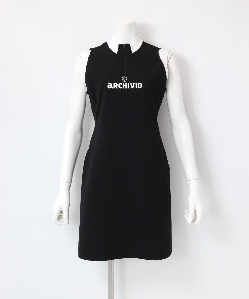 archivio(アルチビオ)の「<LADIES>バックフリル速乾ワンピース(ワンピース・レディース・ブラック/ホワイト/ベージュ・L/M/S)」の3枚目の写真