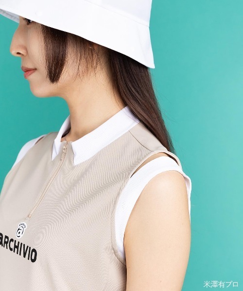 archivio(アルチビオ)の「<LADIES>バックフリル速乾ワンピース(ワンピース・レディース・ブラック/ホワイト/ベージュ・L/M/S)」の16枚目の写真