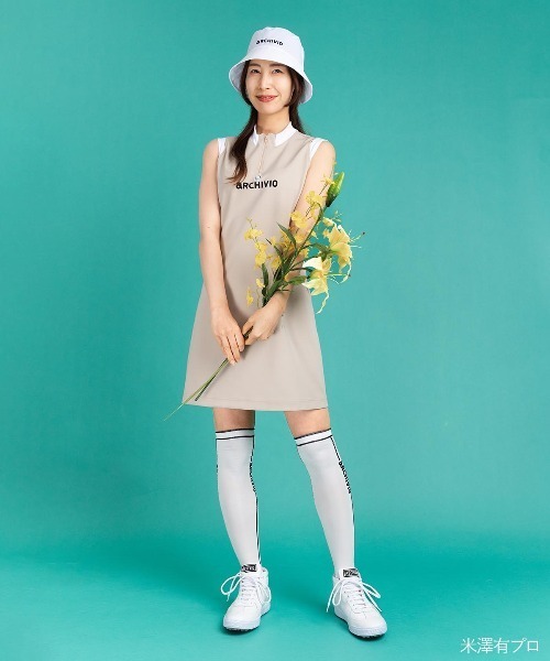 archivio(アルチビオ)の「<LADIES>バックフリル速乾ワンピース(ワンピース・レディース・ブラック/ホワイト/ベージュ・L/M/S)」の17枚目の写真