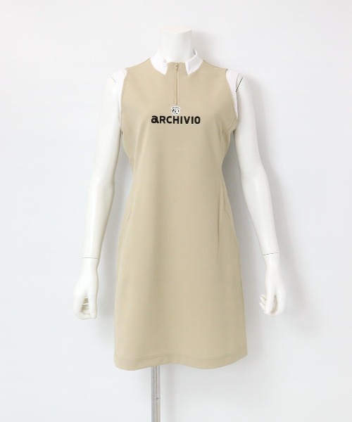 archivio(アルチビオ)の「<LADIES>バックフリル速乾ワンピース(ワンピース・レディース・ブラック/ホワイト/ベージュ・L/M/S)」の4枚目の写真