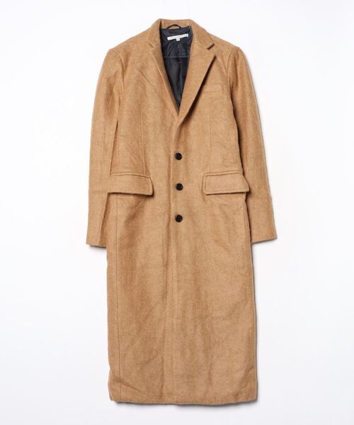 INNOCENT(イノセント)の「『Growth by Grail』ウール混ロングチェスター(チェスターコート・メンズ・ベージュ/ブラック・LARGE/MEDIUM)」の1枚目の写真
