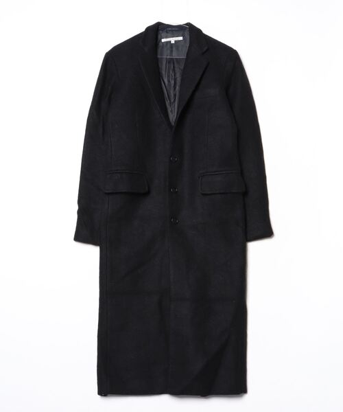 INNOCENT(イノセント)の「『Growth by Grail』ウール混ロングチェスター(チェスターコート・メンズ・ベージュ/ブラック・LARGE/MEDIUM)」の2枚目の写真