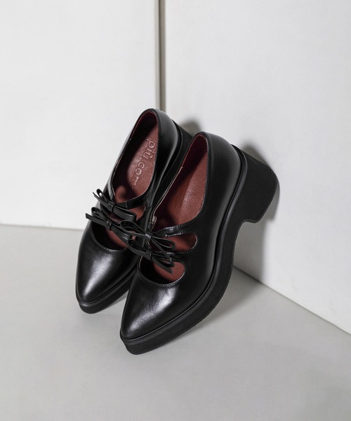 ROSE BUD（ローズバッド）の「(piu comoda)リボンポインテッドシューズ（その他シューズ・レディース・ブラック・36）」の3枚目の写真