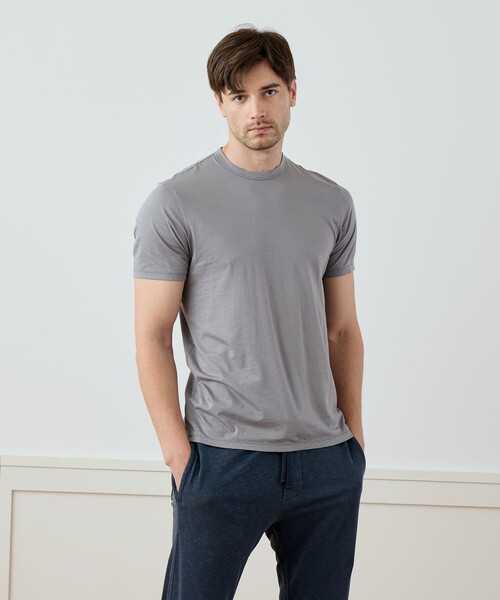JAMES PERSE(ジェームスパース)の「リュクス ジャージークルーネックTシャツ MELJ3199(Tシャツ/カットソー・メンズ・ダークグリーン/グレー・1/0/3)」の4枚目の写真