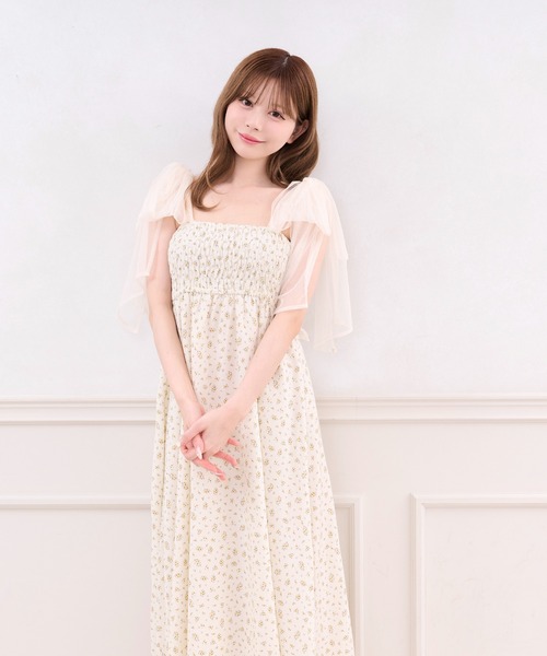 apres jour(アプレジュール)の「アソートチュールリボンワンピース(ワンピース・レディース・イエロー系その他/ピンク系その他/ブラック系その他2/アイボリー/ブルー系その他・X-LARGE/フリー)」の1枚目の写真