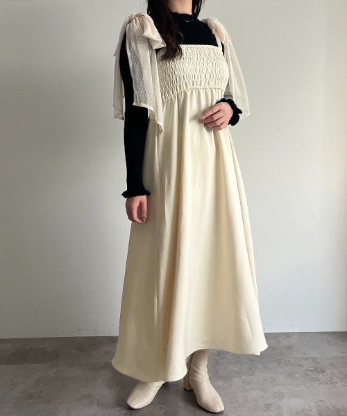 apres jour(アプレジュール)の「アソートチュールリボンワンピース(ワンピース・レディース・イエロー系その他/ピンク系その他/ブラック系その他2/アイボリー/ブルー系その他・X-LARGE/フリー)」の8枚目の写真