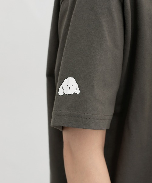 Honeys(ハニーズ)の「【UVカット】半袖モチーフ刺繍Tシャツ(Tシャツ/カットソー・レディース・スモークピンク/オフホワイト/ダークグリーン系/スミクロ/ベージュ・L/M/S)」の16枚目の写真