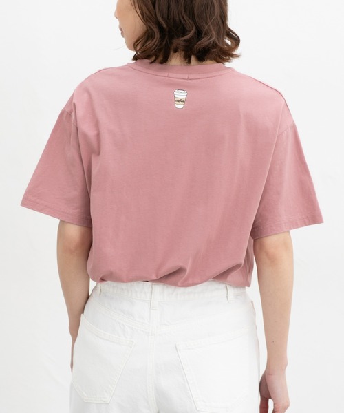 Honeys(ハニーズ)の「【UVカット】半袖モチーフ刺繍Tシャツ(Tシャツ/カットソー・レディース・スモークピンク/オフホワイト/ダークグリーン系/スミクロ/ベージュ・L/M/S)」の19枚目の写真
