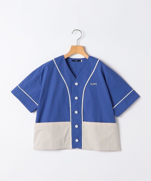 SHIPS(シップス)の「SHIPS KIDS:100~130cm / ベースボール シャツ(シャツ/ブラウス・キッズ・ブルー/ベージュ・130/110/120/100)」の11枚目の写真