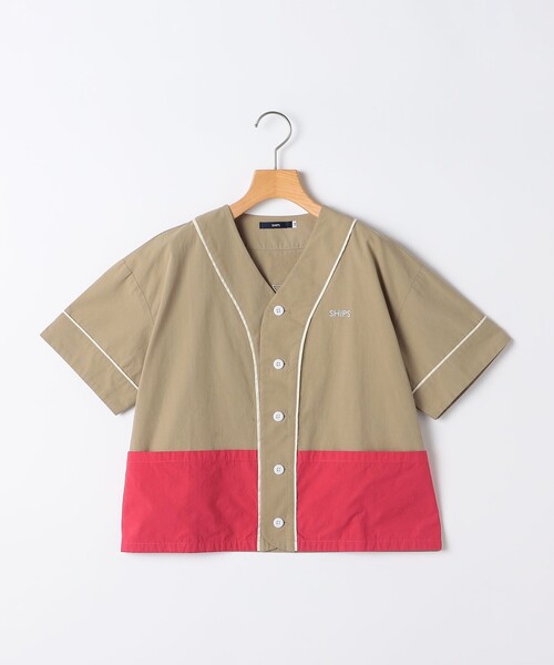 SHIPS(シップス)の「SHIPS KIDS:100~130cm / ベースボール シャツ(シャツ/ブラウス・キッズ・ブルー/ベージュ・130/110/120/100)」の12枚目の写真