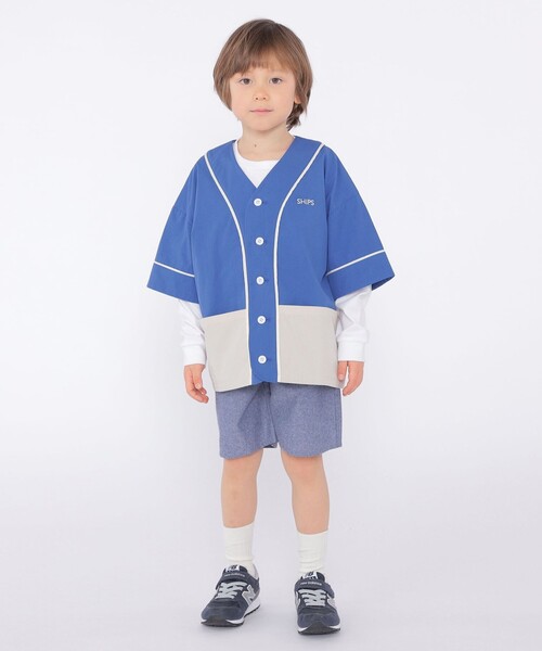 SHIPS(シップス)の「SHIPS KIDS:100~130cm / ベースボール シャツ(シャツ/ブラウス・キッズ・ブルー/ベージュ・130/110/120/100)」の22枚目の写真