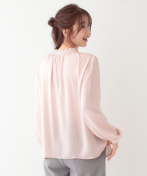 DRESKIP(ドレスキップ)の「【S-LL/前後2WAY】ピンタックブラウス(シャツ/ブラウス・レディース・アイボリー/ベビーピンク/アイボリー系・01/02/03/04)」の9枚目の写真