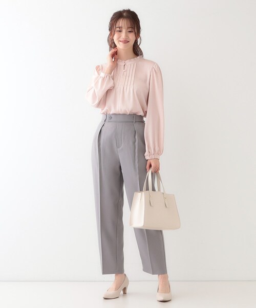 DRESKIP(ドレスキップ)の「【S-LL/前後2WAY】ピンタックブラウス(シャツ/ブラウス・レディース・アイボリー/ベビーピンク/アイボリー系・01/02/03/04)」の10枚目の写真