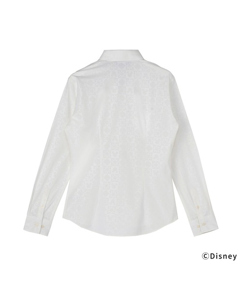 TOKYO SHIRTS(トウキョウシャツ)の「Disney ディズニー 形態安定ノーアイロン スキッパー 長袖ビジネスワイシャツ(ビジネスシャツ・レディース・ライトイエロー・S/M/L/LL/XL)」の2枚目の写真