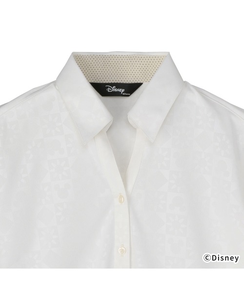 TOKYO SHIRTS(トウキョウシャツ)の「Disney ディズニー 形態安定ノーアイロン スキッパー 長袖ビジネスワイシャツ(ビジネスシャツ・レディース・ライトイエロー・S/M/L/LL/XL)」の3枚目の写真