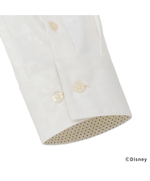 TOKYO SHIRTS(トウキョウシャツ)の「Disney ディズニー 形態安定ノーアイロン スキッパー 長袖ビジネスワイシャツ(ビジネスシャツ・レディース・ライトイエロー・S/M/L/LL/XL)」の4枚目の写真