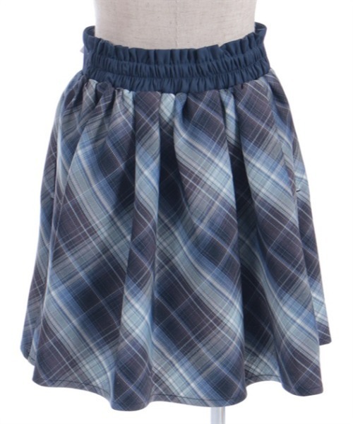 axes femme(アクシーズファム)の「レースアップチェックスカパン(その他パンツ・キッズ・ネイビー/ラベンダー・MEDIUM/LARGE/X-LARGE)」の5枚目の写真