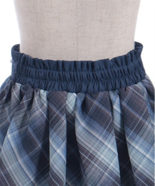 axes femme(アクシーズファム)の「レースアップチェックスカパン(その他パンツ・キッズ・ネイビー/ラベンダー・MEDIUM/LARGE/X-LARGE)」の8枚目の写真